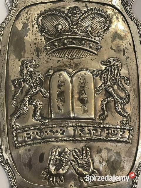 Unikatowy Srebrny Ryngraf Chanukowy Sygnowany Kraków