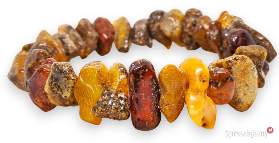 Bransoletka BURSZTYN bałtycki bryłki cytryna Warszawa