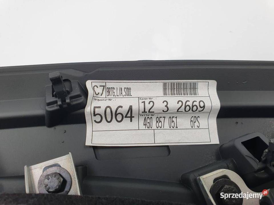 DEKOR LISTWA AUDI A6 C7 KONSOLI 4G012857051 osobowe Lipno