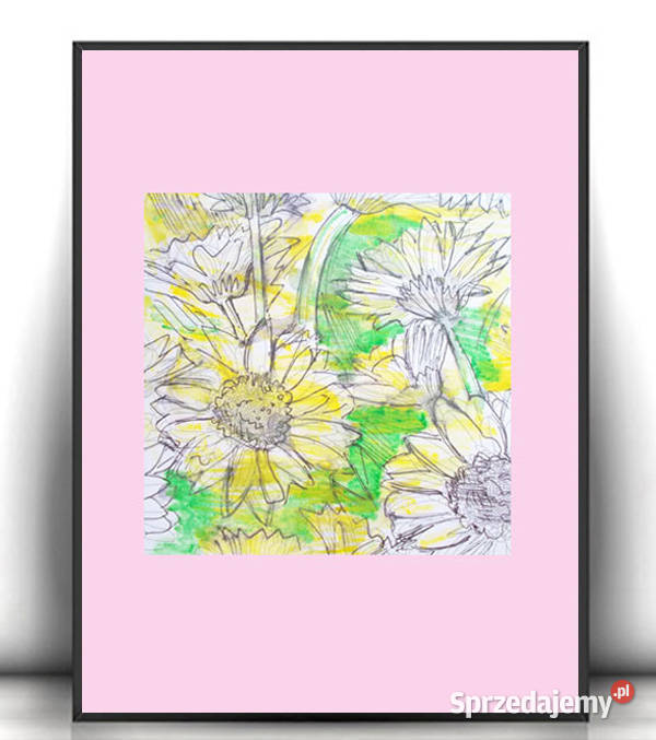 pastelowy obrazek A4 łąka rysunek 21x30 mała Kielce