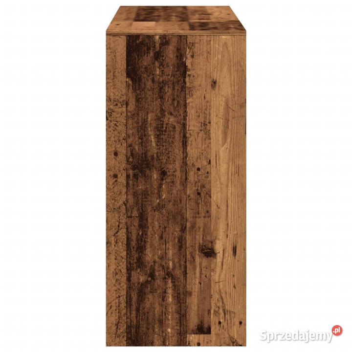 Stolik barowy z regałem stare drewno 124x46x1035 Meble Warszawa