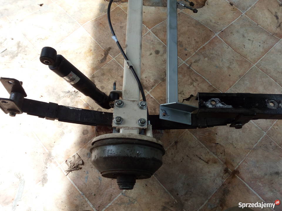 Oś HAMOWANA NA RESORACH ośka resor przyczepka Aleksandrów Kujawski