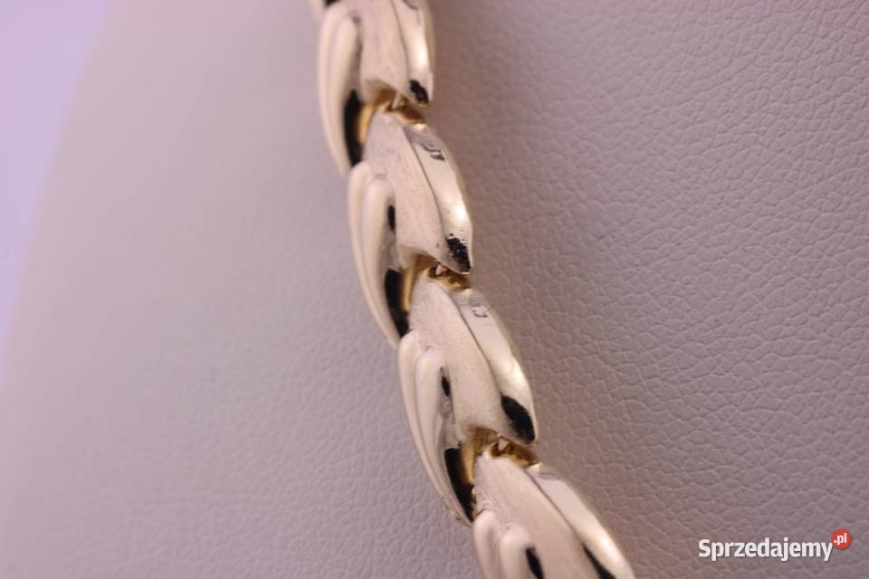 21319 Elegancki złoty naszyjnik kolia próba 585 złote Katowice