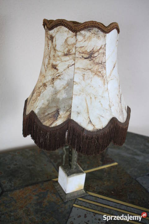 Lampa wolnostojąca abazur z prawdziwej skóry Pszczyna