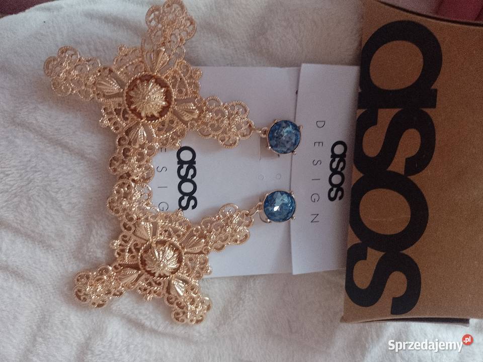 ASOS Duże Bogato zdobione kolczyki z Londynu Dodatki Kraków