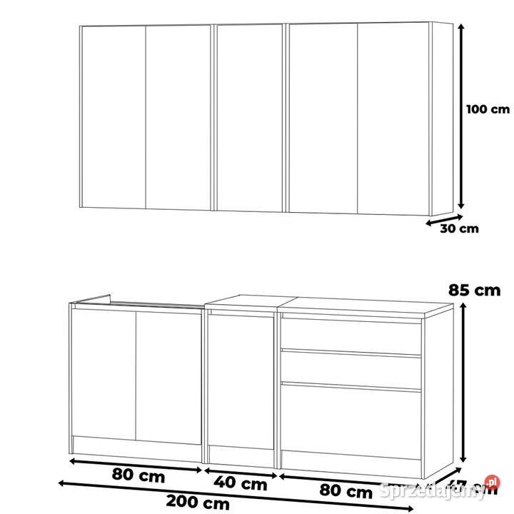 Meble Kuchenne Zestaw Bella 26m Szafki Kuchenne Elbląg