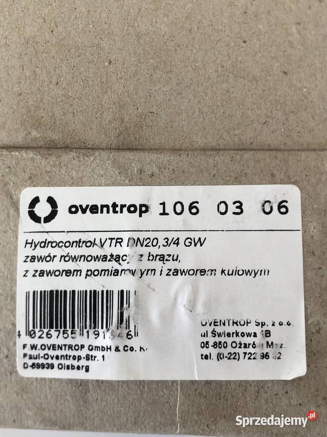 hydrocontrol VTR DN20 34 GW Warszawa