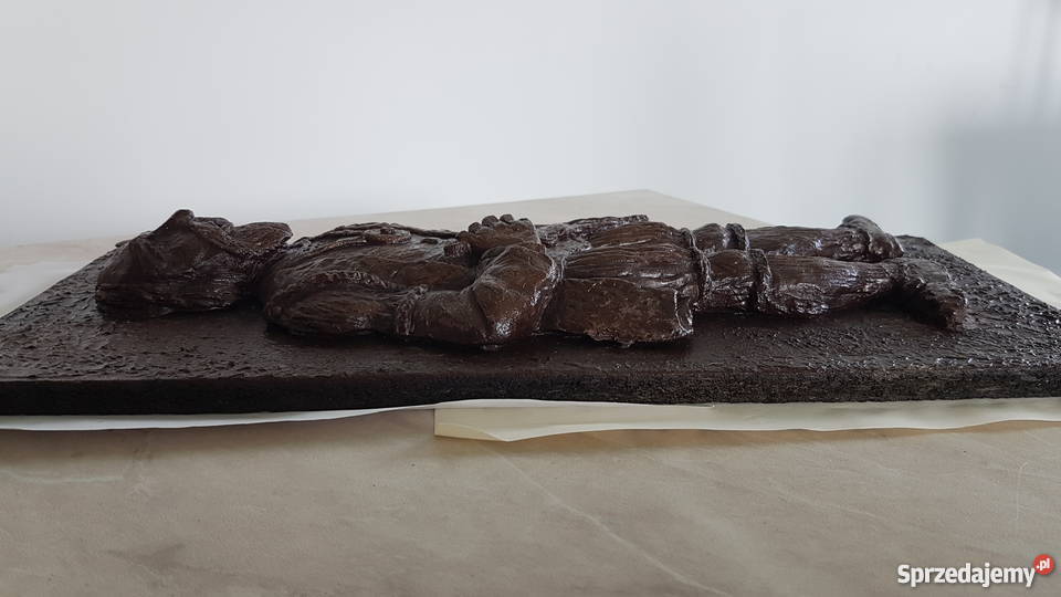 Płaskorzeźba Szlachcic glinianagipsowa na płycie Wieliczka