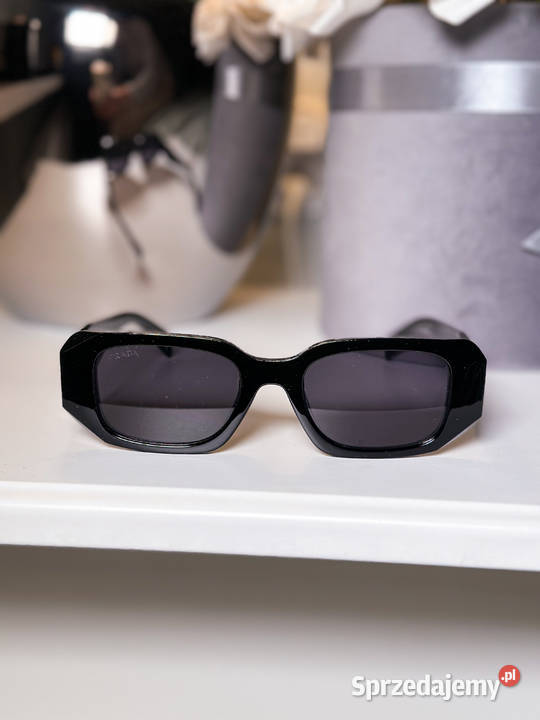 Okulary Prada PR17WS czarne nowe modne hit 2025 Warszawa