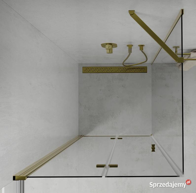 Kabina prysznicowa złota składana ścianka stała podlaskie Choroszcz