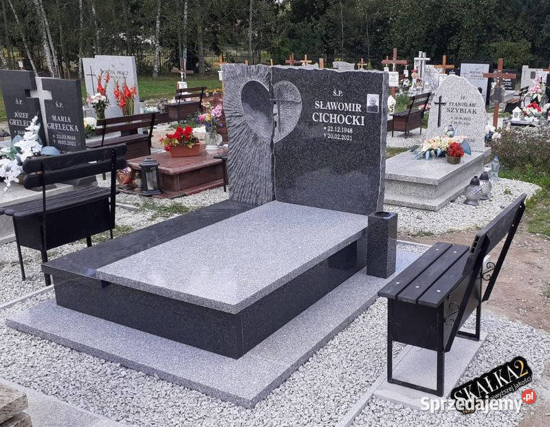 Nagrobek Serce rzeźba impalaStrzegom Strzegom