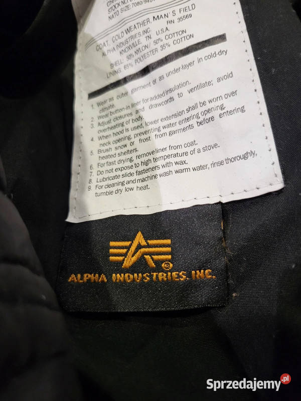Kurtka M65 Alpha Industries z podpinka warmińsko-mazurskie Kętrzyn