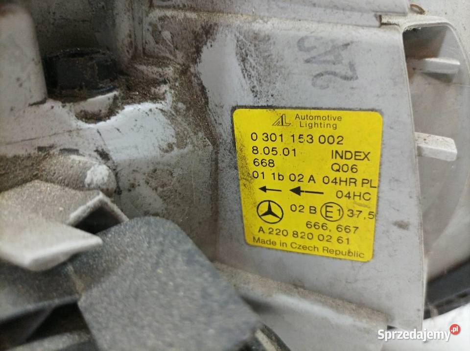 LAMPA PRZÓD PRAWA EU 0301153002 MercedesBenz osobowe