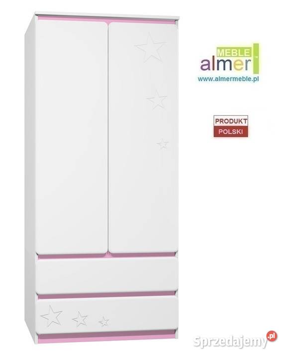 szafa dziecięca biała STARS MDF C21 90x55 w200 Koło sprzedam