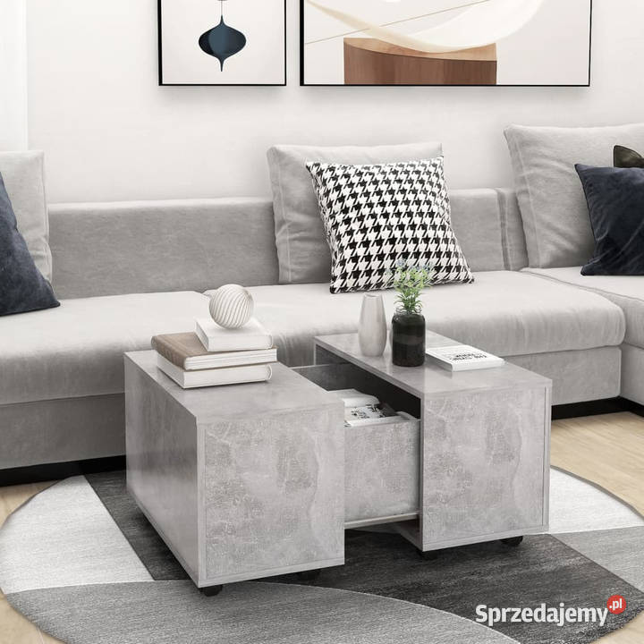Stolik kawowy szarość betonu 60x60x38 WM806862 Warszawa