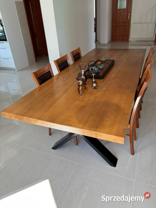 Solidny stół dębowy 250 100 wykonany na 100cm Rzgów sprzedam