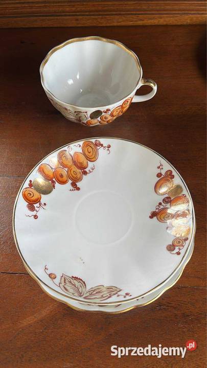 Filiżanka z talerzykiem deserowym Łomonosow Gdańsk sprzedam