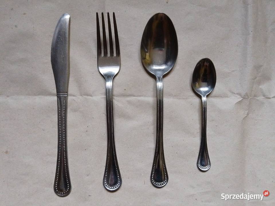 Włoskie sztućce vintage INOX 18C ITALY zestaw 21 Pszczyna sprzedam