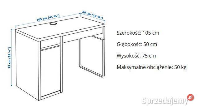 biurko z nadstawką IKEA MICKE białe 140cm Szczecin sprzedam