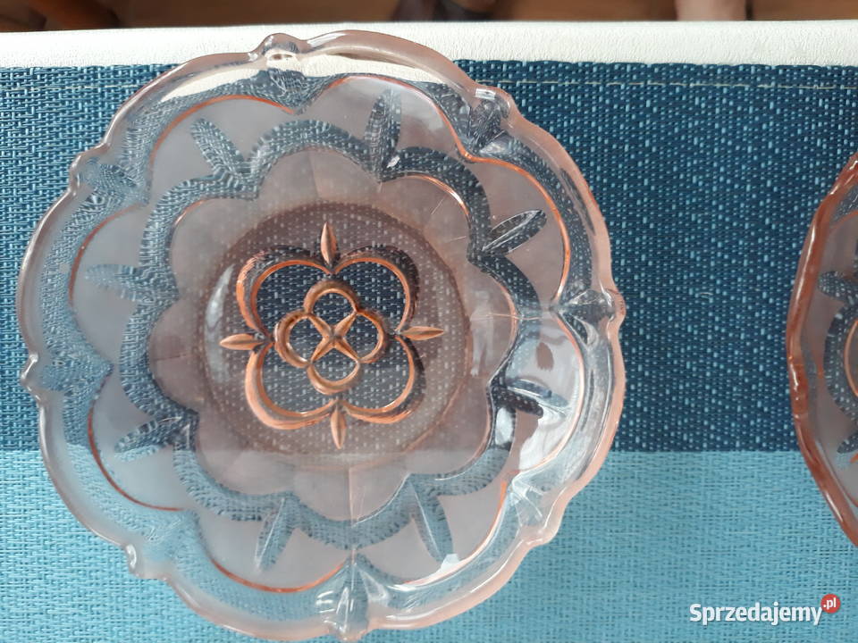 Talerzyki kryształowe szklane 4 kolor Ceramika i szkło Aleksandrów Łódzki