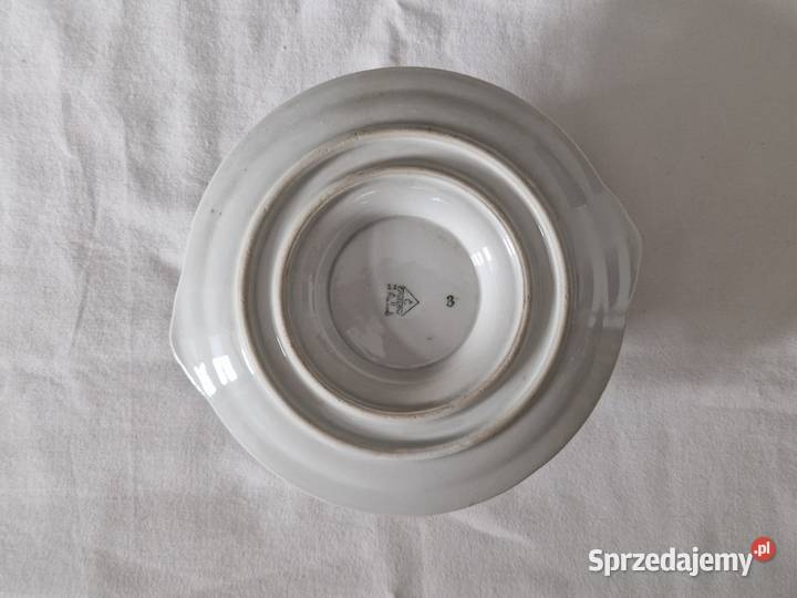 Stara dwustronna sosjerka porcelana Ćmielów Warszawa
