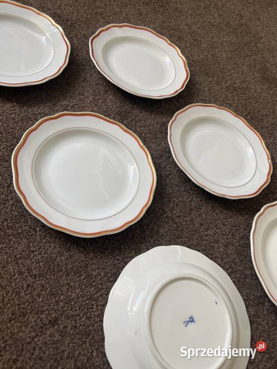Talerze porcelanowe manufaktura królewska Miśnia Zabrze