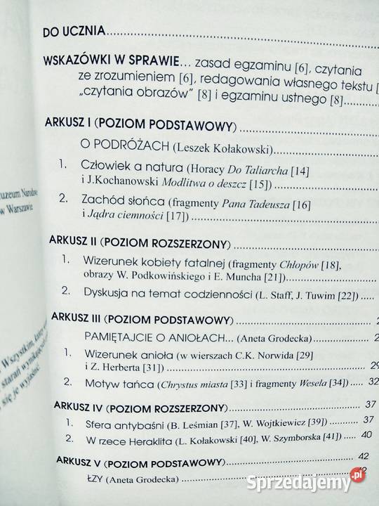 Matura bez barier polski outlet używane szkolne Antykwariat Warszawa