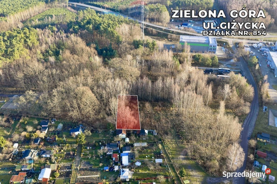 Działka mieszkaniowousługowa 723 m MPZP Zielona Góra sprzedam