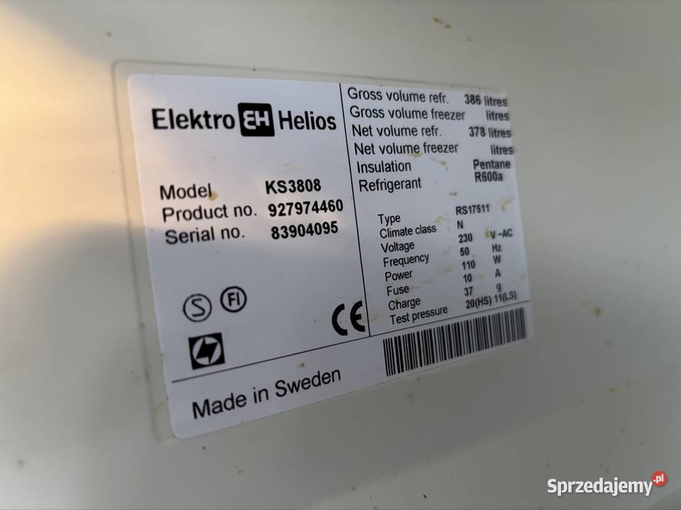 Elektro Helios szafa chłodnicza Józefosław