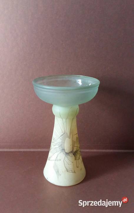 Retro Dekoracyjny Wazon Szkło Szronione pomorskie Gdańsk