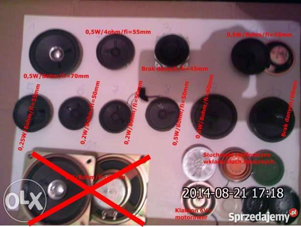 Głośniki różne kolumienki pierścienie maskownice kujawsko-pomorskie Bydgoszcz