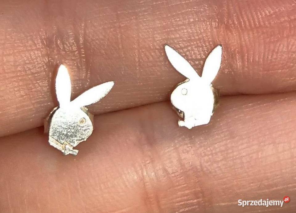 Kolczyki króliczek playboya króliczki wysyłka srebro Warszawa