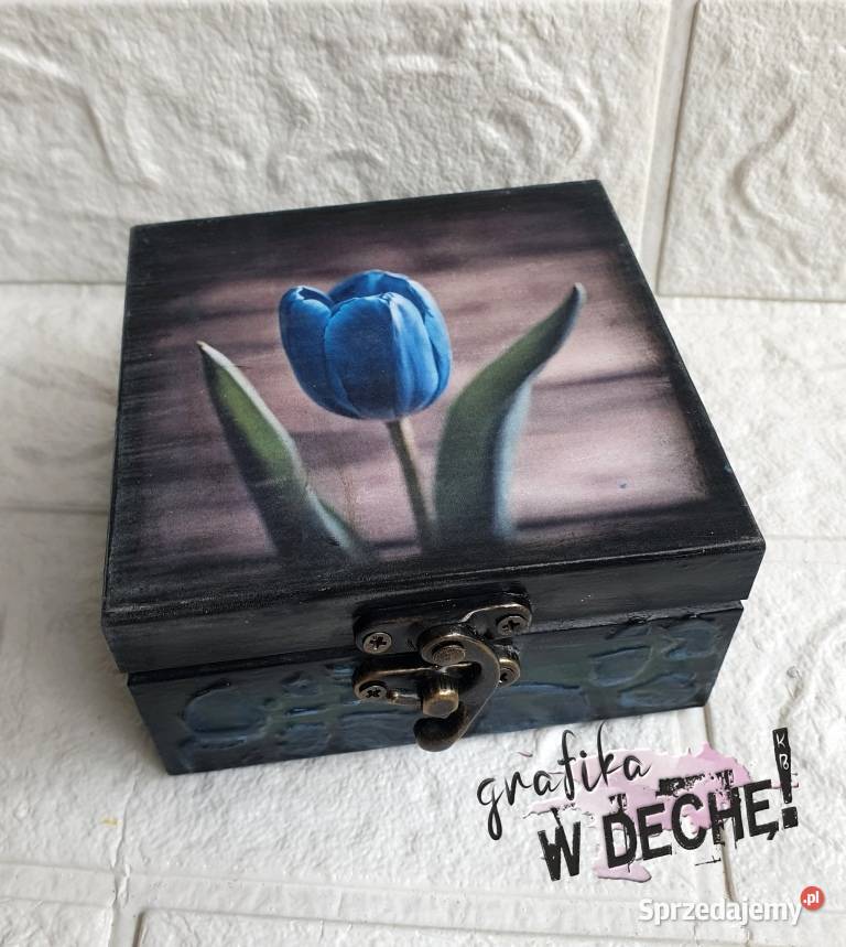 Pudełeczko na biżuterię tulipan wielokolorowy małopolskie Kraków