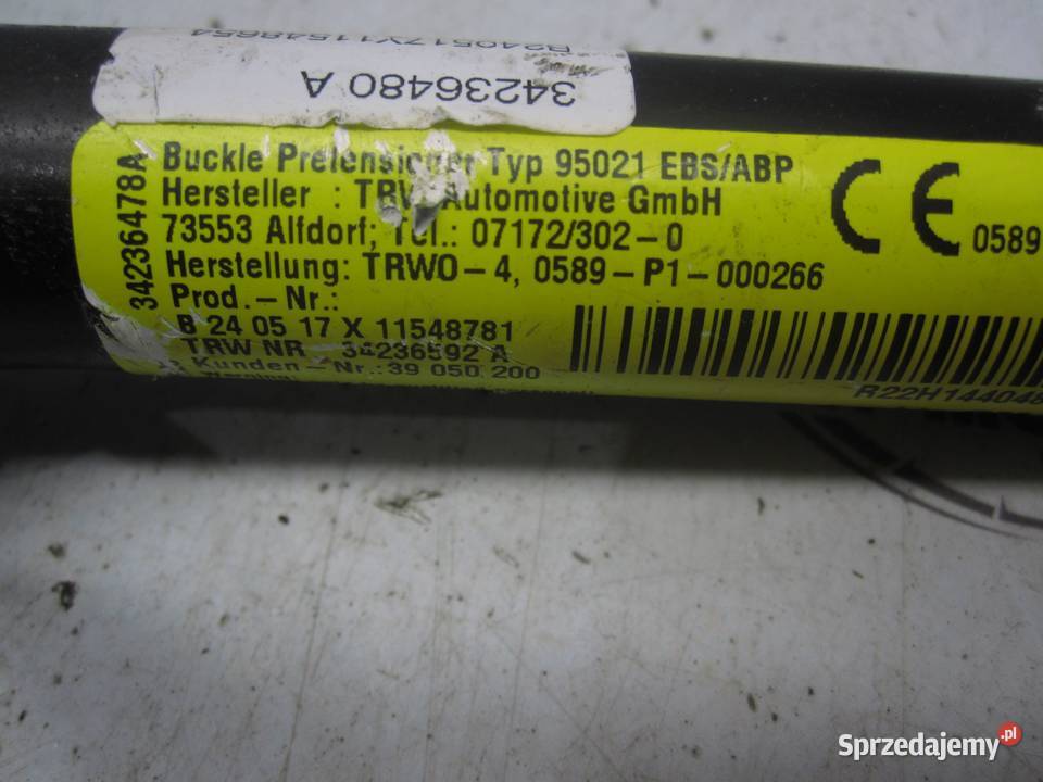 OPEL MERIVA B 12r pas bezpieczeństwa prawy przód Kielce