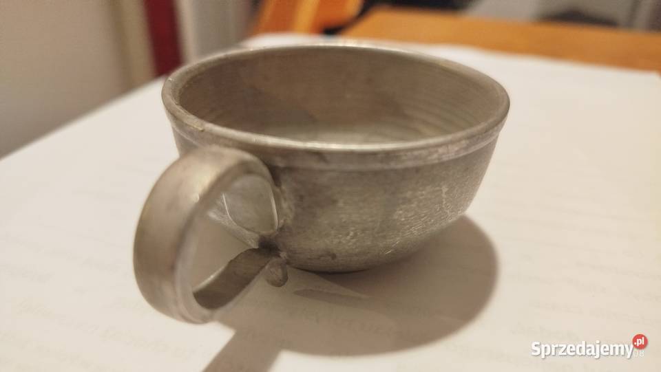Zestaw 4 kubków do kawy i espresso z cyny Gdańsk sprzedam