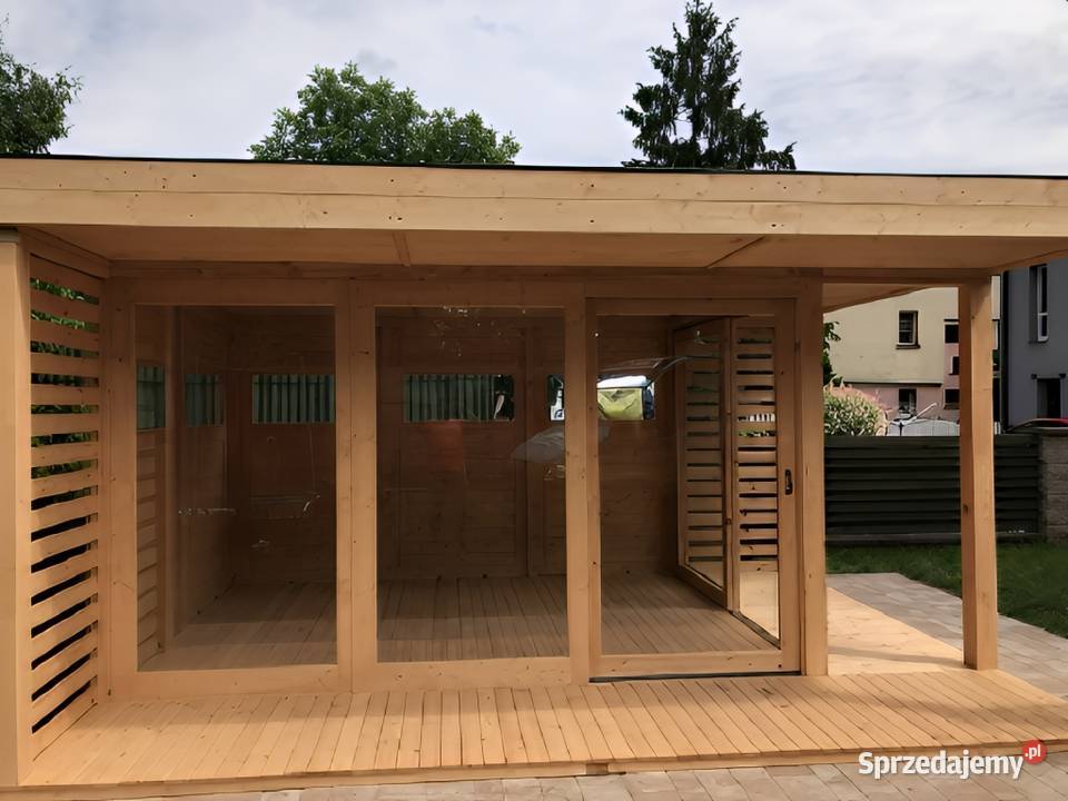 Altana 29 Szklana 4x5m z Dachem z Blachy Podłogą Parzymiechy