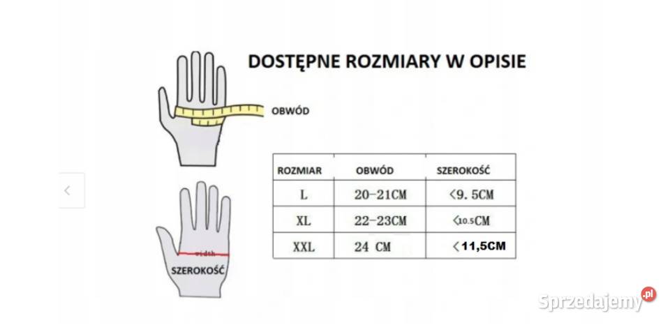 KRÓTKIE RĘKAWICE MOTOCYKLOWE SKÓRA BSDDP ROZMIAR Sosnowiec