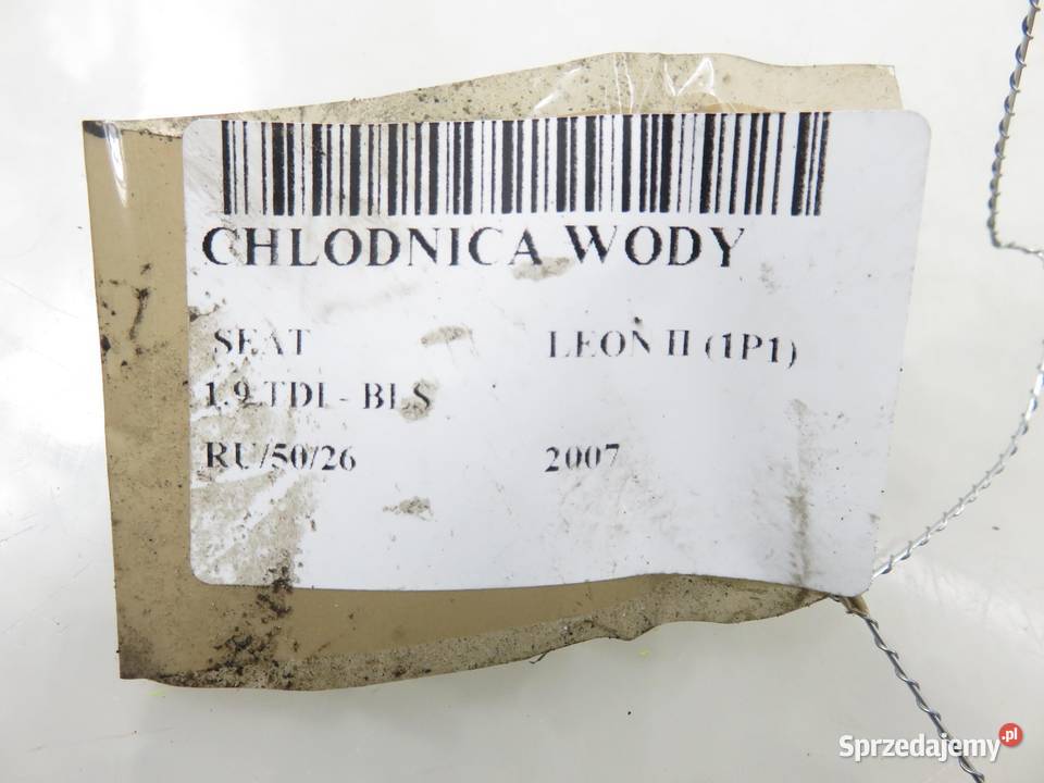 CHŁODNICA WODY SEAT LEON II 19 TDI 1K0121251AK sprzedam