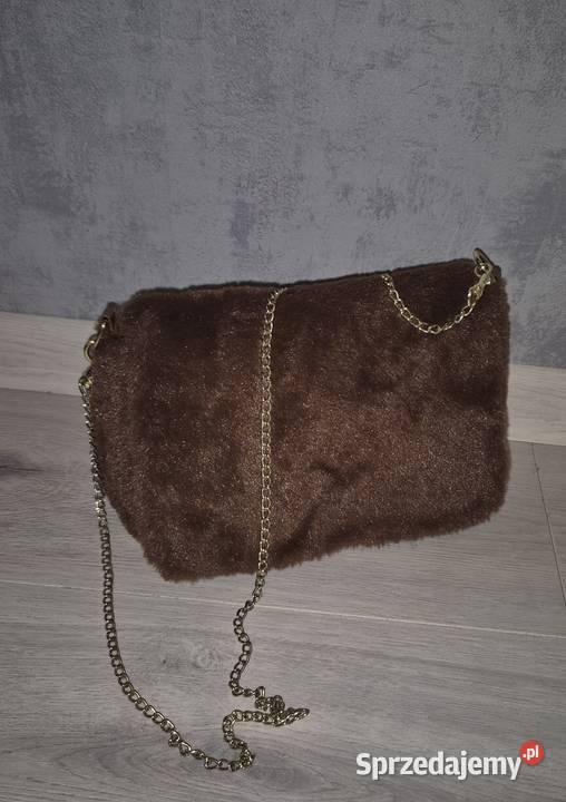 Torebka damska futerko brąz
