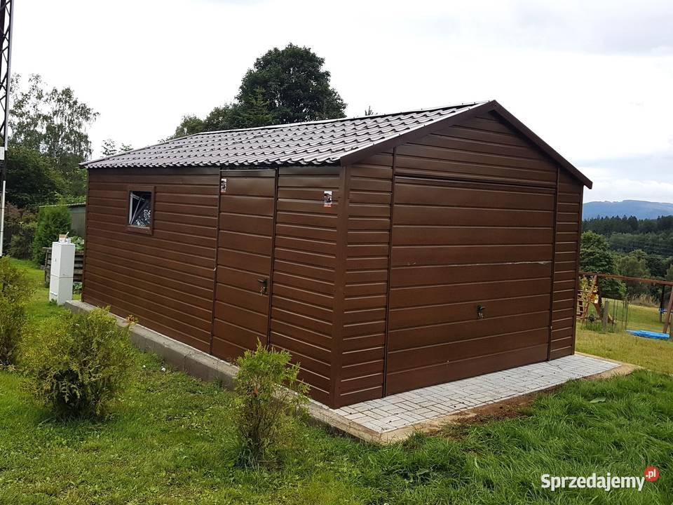 Garaż blaszany 4x6m Orzech blacha Wrocław