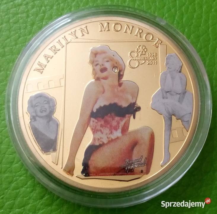 Nowa Moneta Numizmat Marilyn Monroe Złoto 40 mm Numizmatyka