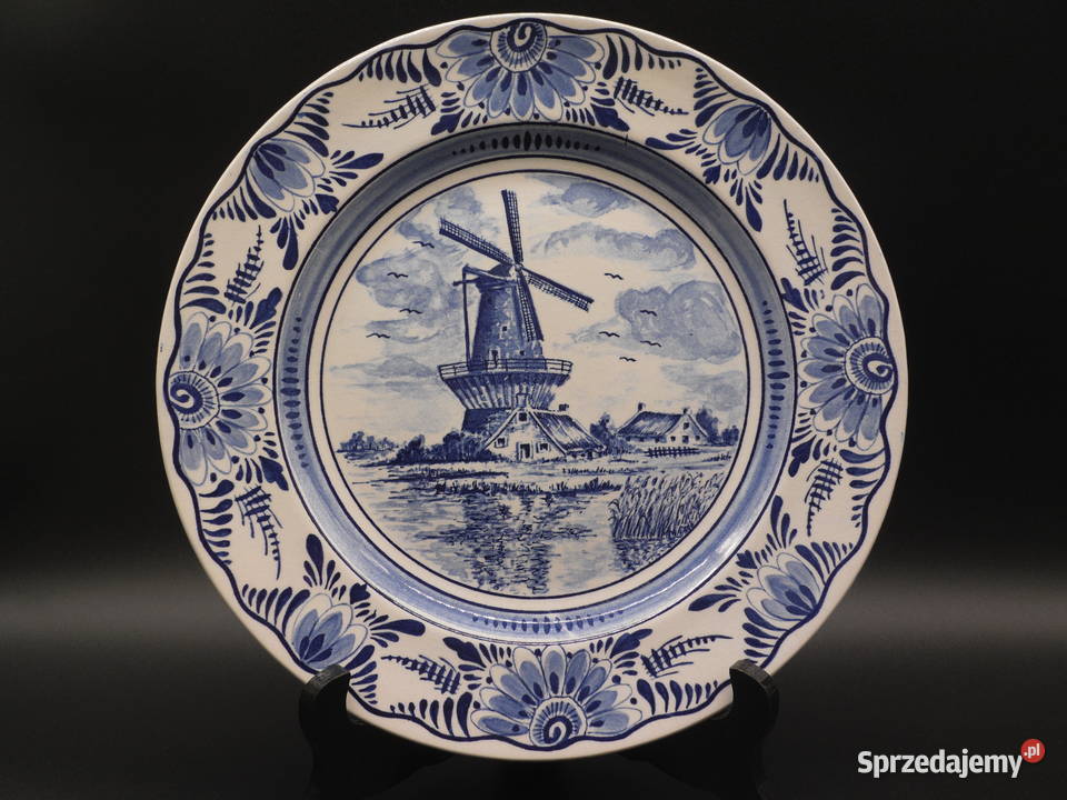 Talerz kolekcjonerski Delft Blue krajobraz z Raszków sprzedam