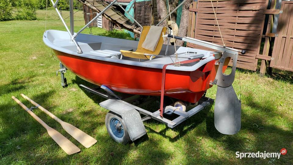 Jachcik żaglowy wiosłowy silnik 4 suwowy warmińsko-mazurskie Iława sprzedam