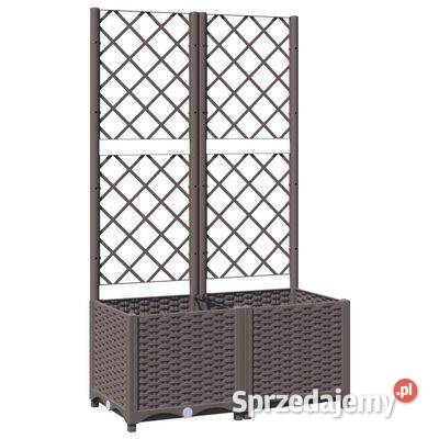 vidaXL Donica ogrodowa z kratką brązowa mazowieckie Warszawa