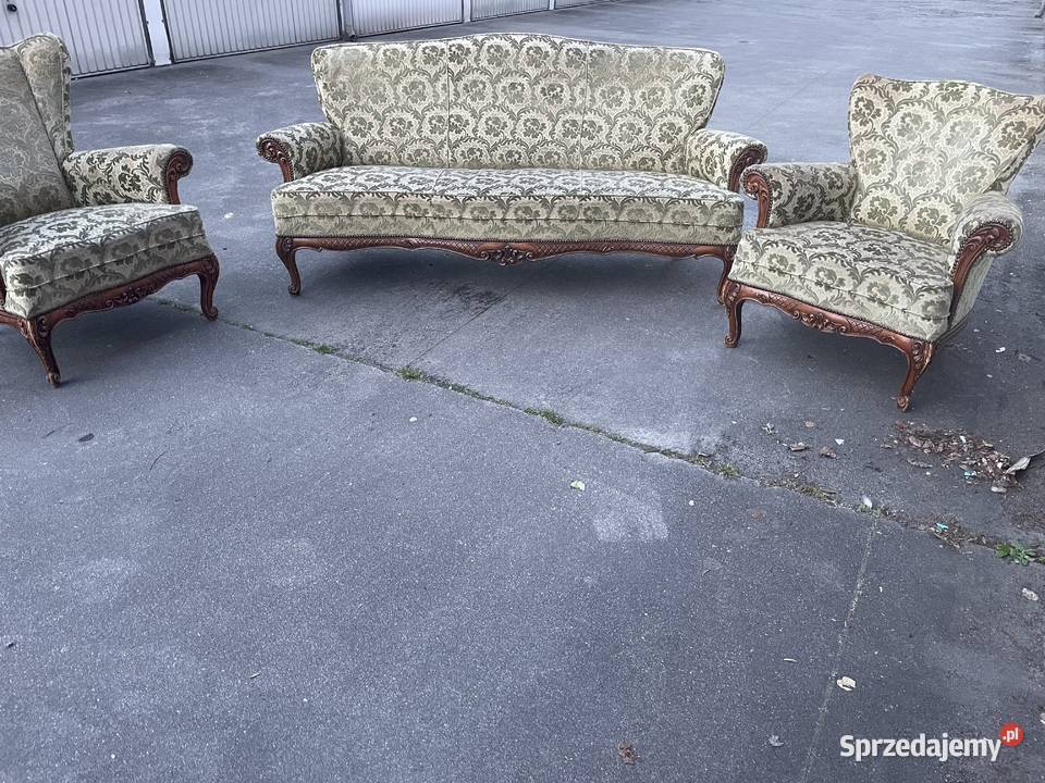 Zabytkowy styl wyjątkowy komplet sofa 2 fotele podlaskie Białystok