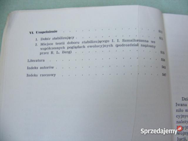 Czynniki ewolucji Teoria dobrobytu stabilizujące