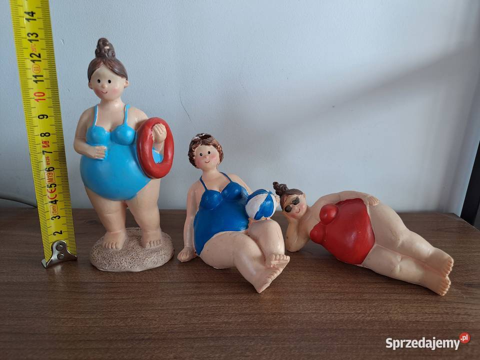 3x Ozdoba Figurka pani o grubszych kształtach Warszawa