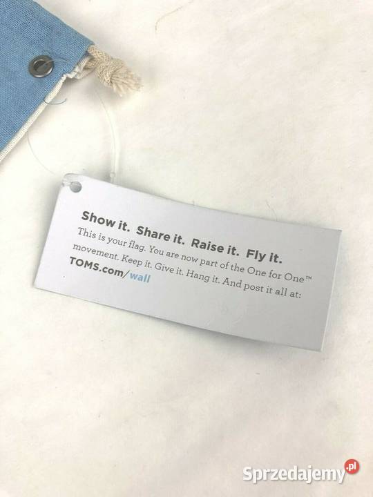 TOMS One For One Blue White Dust Cover Shoe