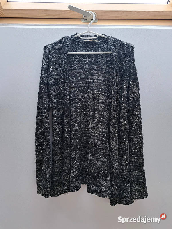 Czarnobiały melanżowy kardigan Clockhouse Trąbki Wielkie