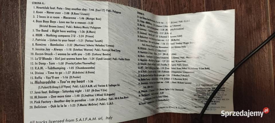 Dance Hits mix 90s vol 1 Składanka 1 płyta Gliwice